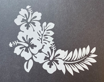 Hibiscus flower decal