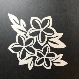 Hawaiian plumeria decal