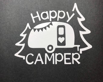 Happy camper decal