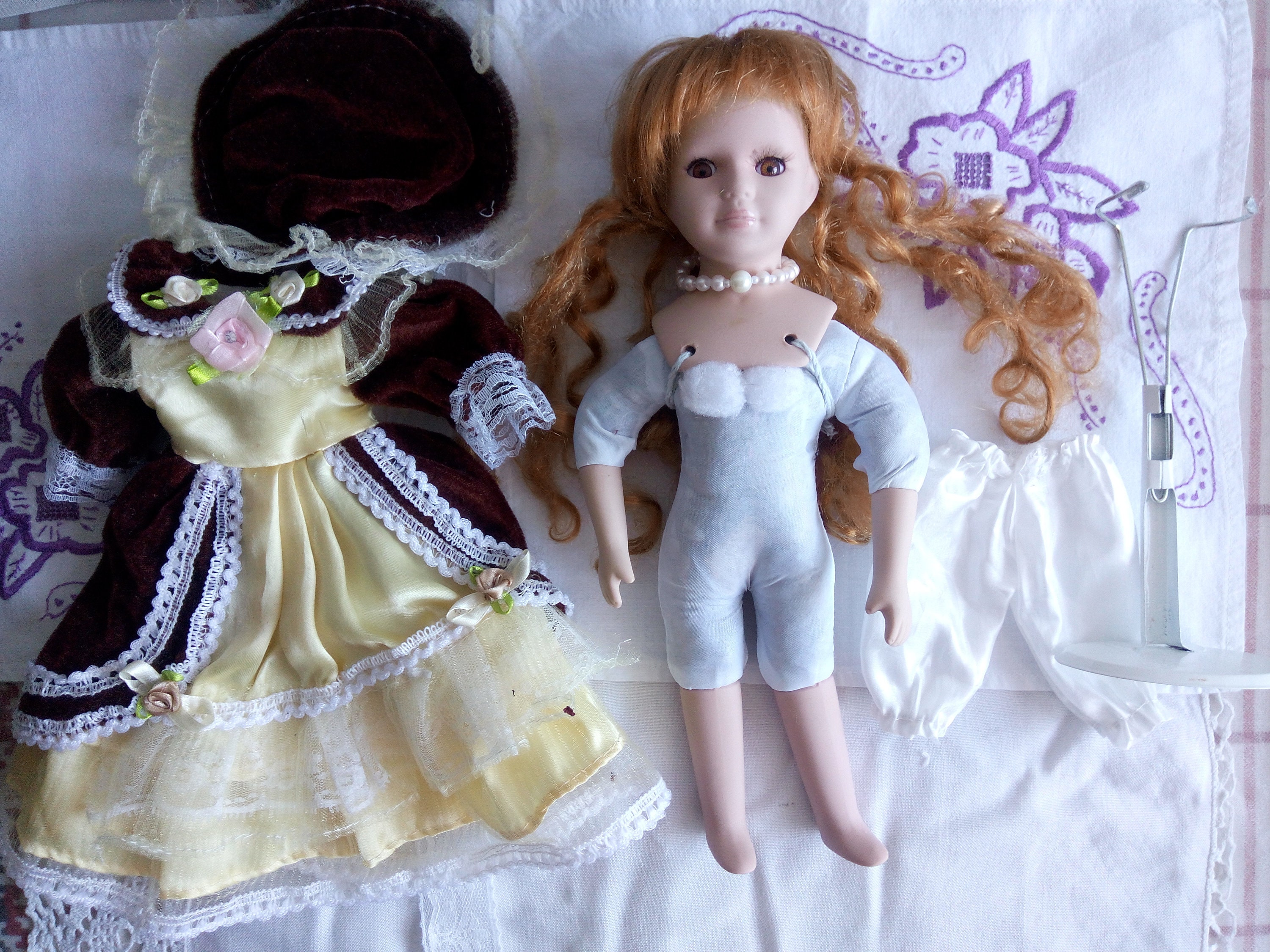 Vintage Doll / Old Porcelain Doll / 1990s Doll 1990s Etsy