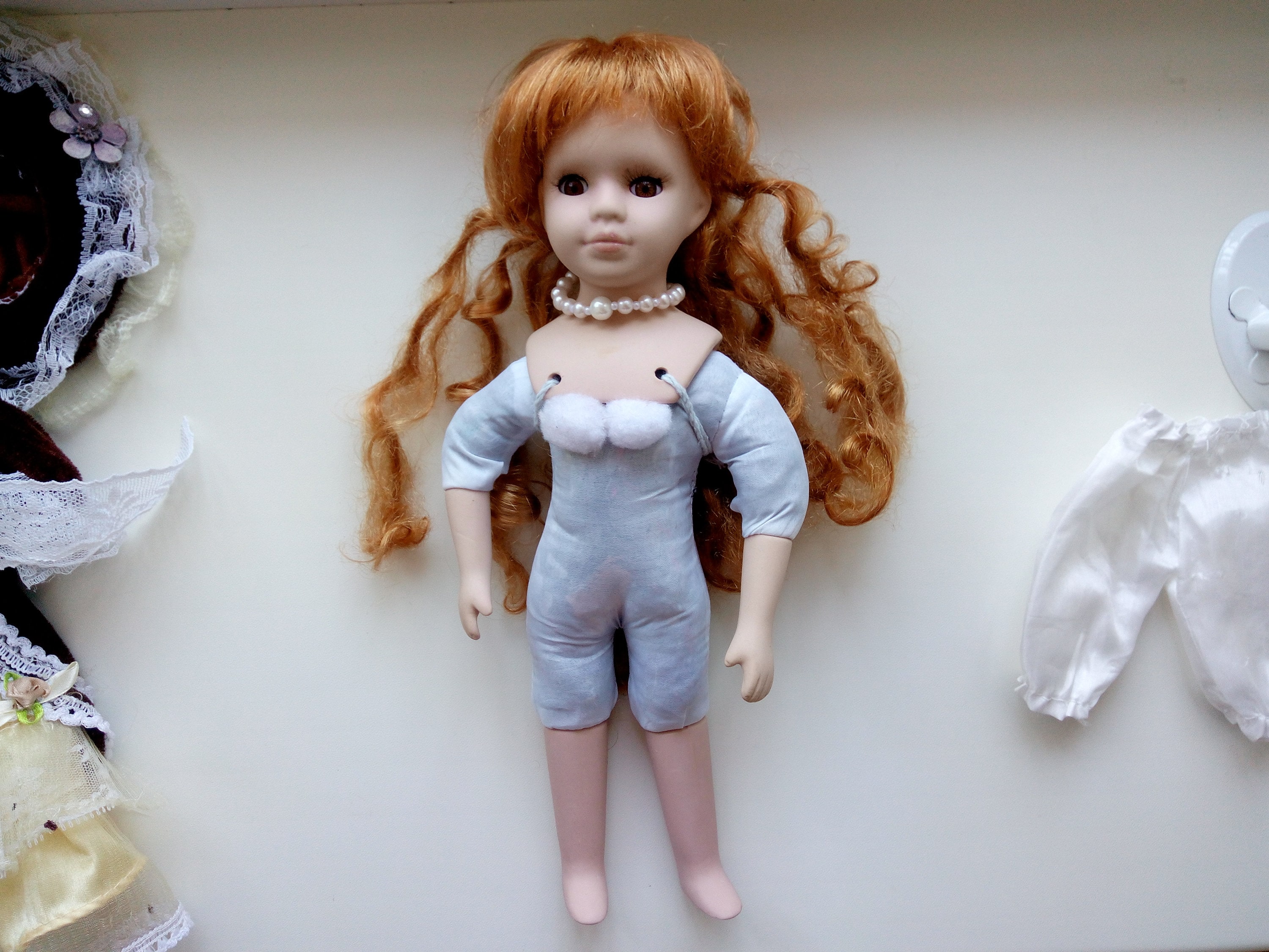 Vintage Doll / Old Porcelain Doll / 1990s Doll 1990s Etsy