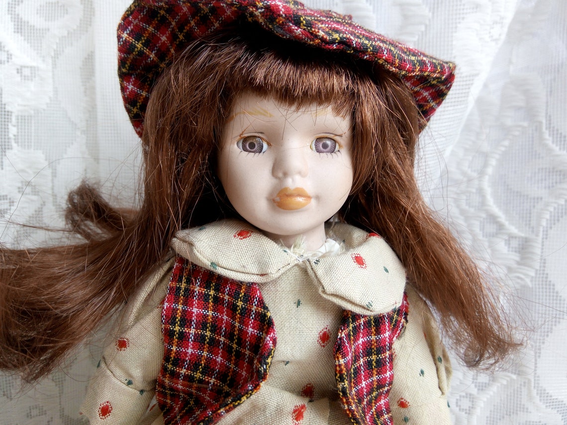 Vintage Doll / Old Porcelain Doll / 1990s Doll 1990s Etsy