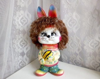 Soviet Collectible Rubber Toy Rabbit Hare Bunny from SSSR, USSR Vintage ...