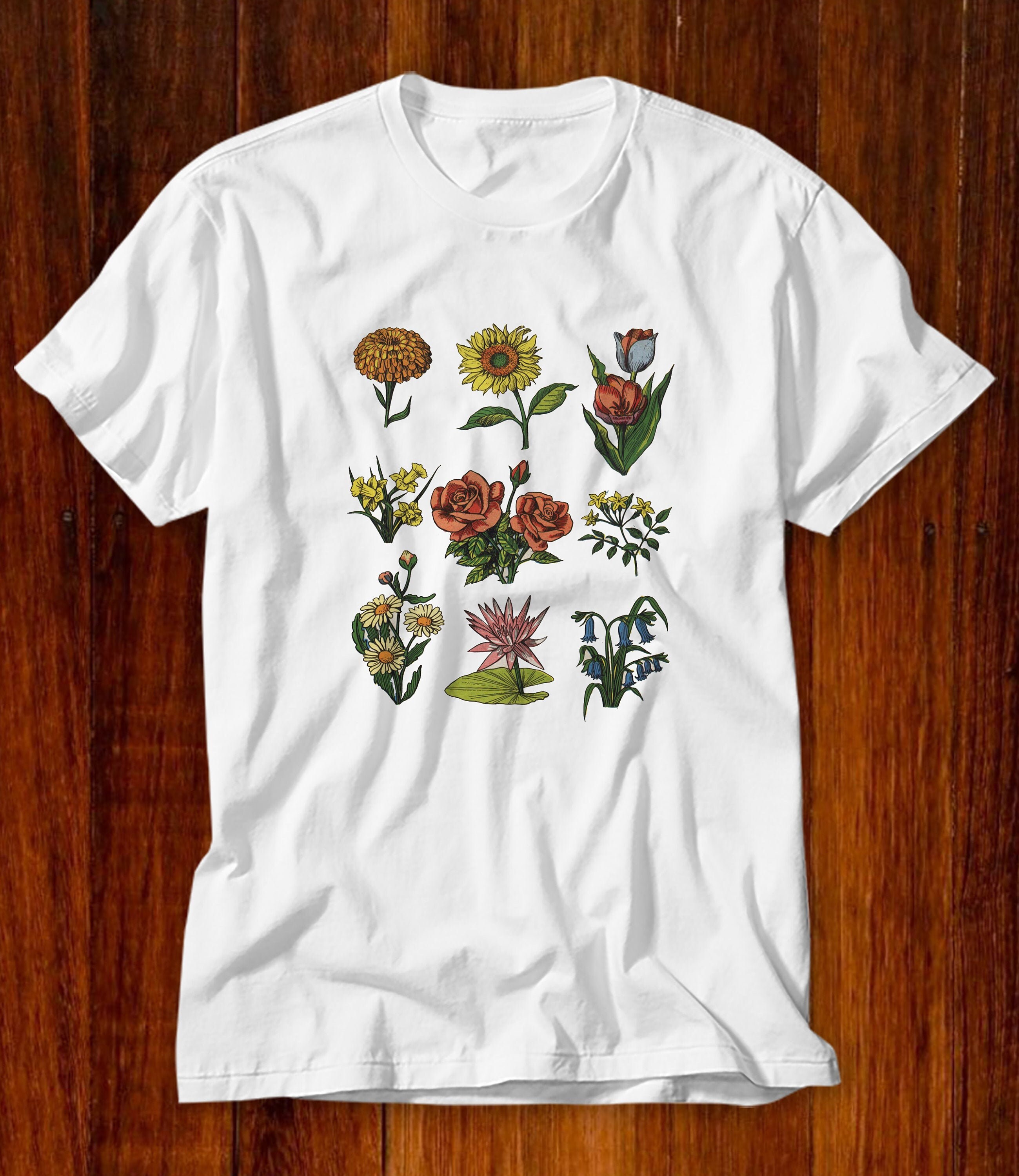 Vintage Botanical Shirt Floral T Shirt WOMENS MENS Flowers Etsy