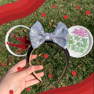 Mulan inspired 3D interchangeable mickey ears