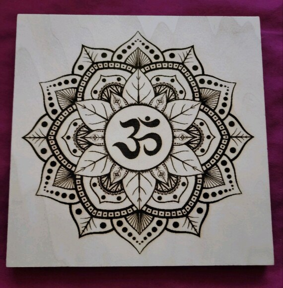 Om Mandala Wall Art Wall Decor Etsy