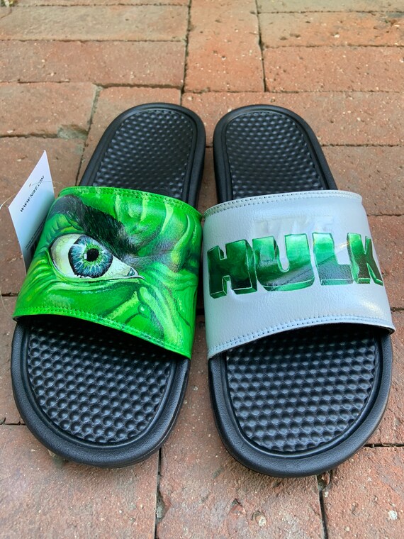 painted nike slides