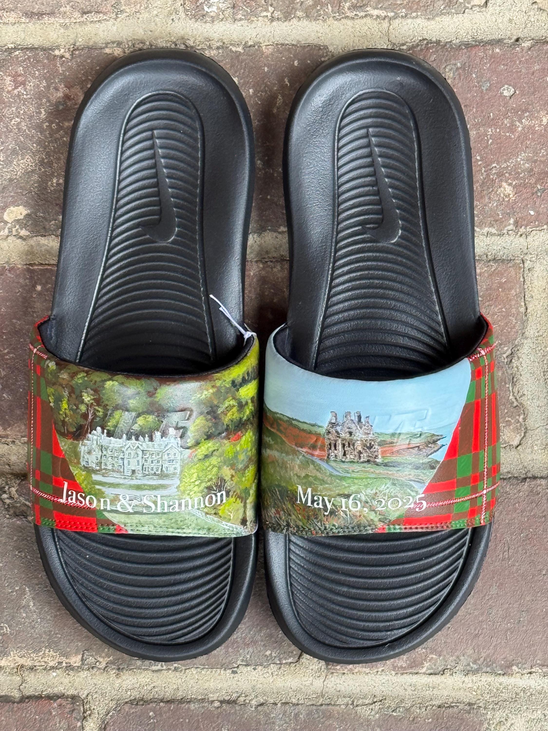 custom nike slides mens