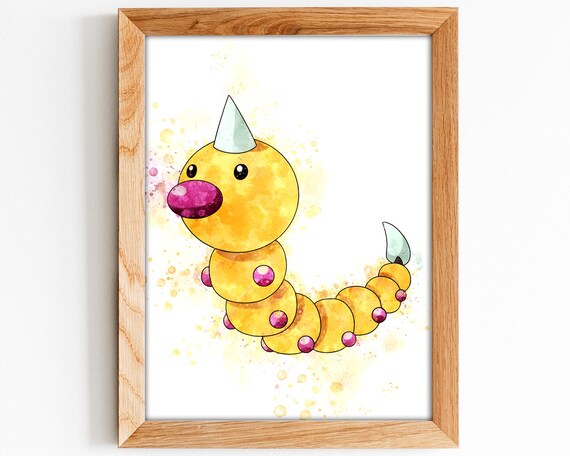 Weedle Pokemon Print Pokemon Weedle Watercolor Poster | Etsy