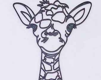 Baby Giraffe mit Zitat für Glowforge Laser SVG Hand gezeichnet