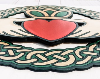 Claddagh Celtic Glowforge Laser Getestet SVG Handgezeichnet