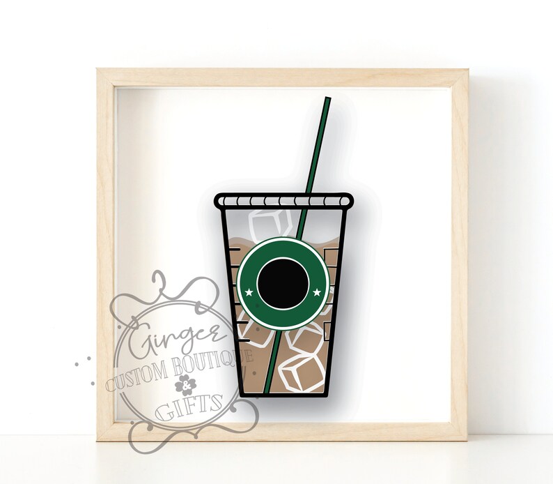 Download Iced Coffee 3d Svg Etsy