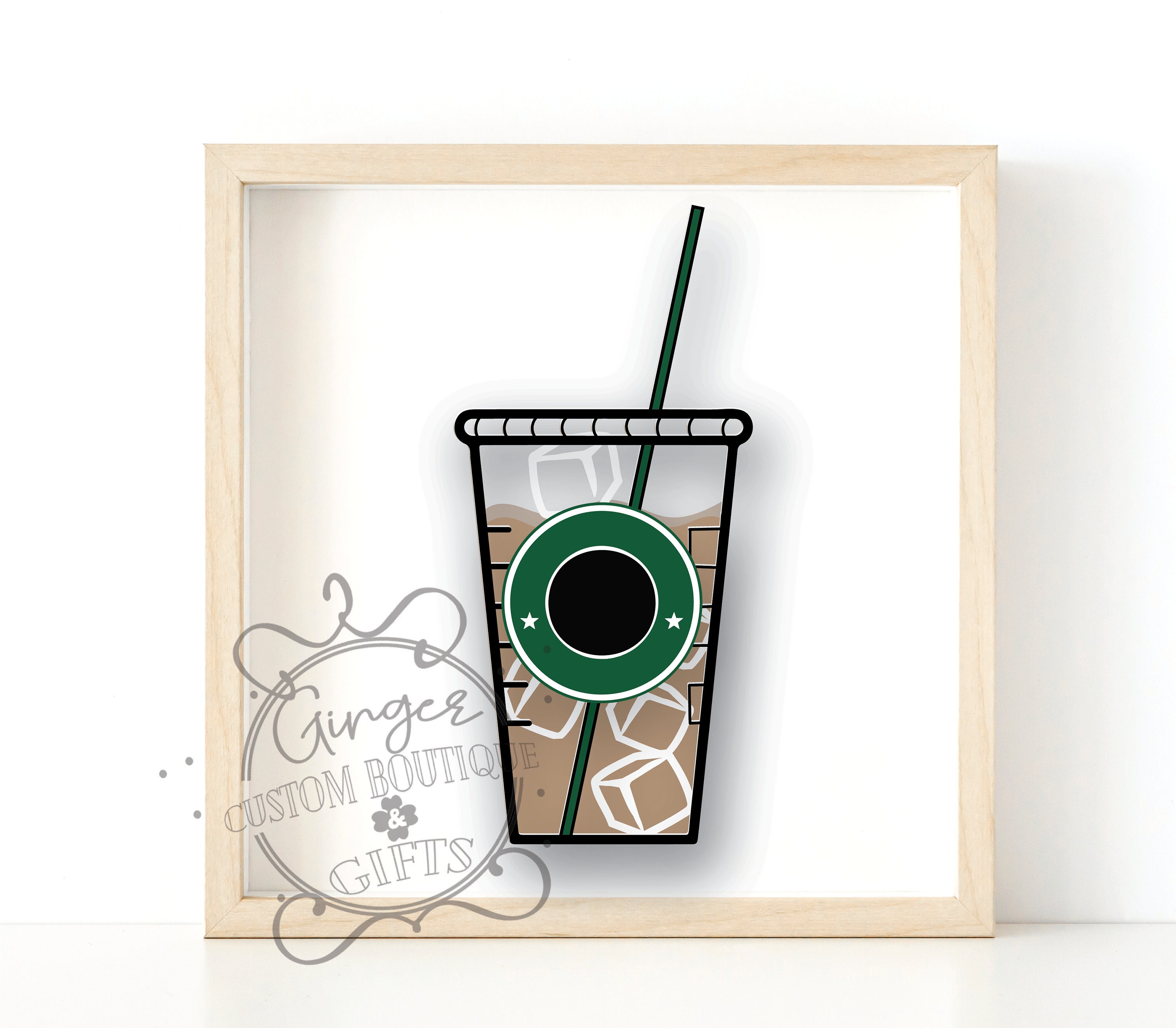 Download Iced Coffee 3d Svg Etsy