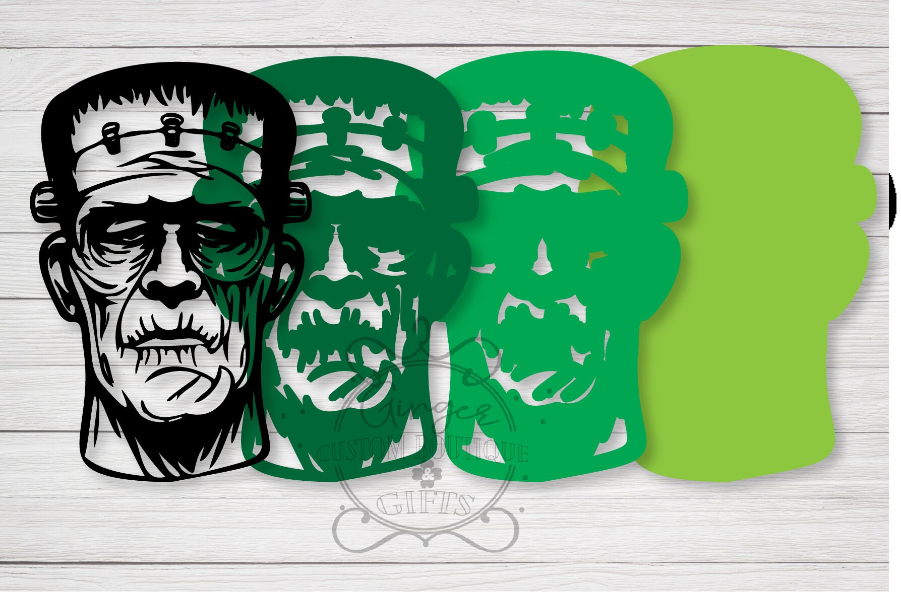 Frankenstein 3d SVG | Etsy