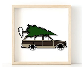 Christmas Vacation Station Wagon 3d SVG