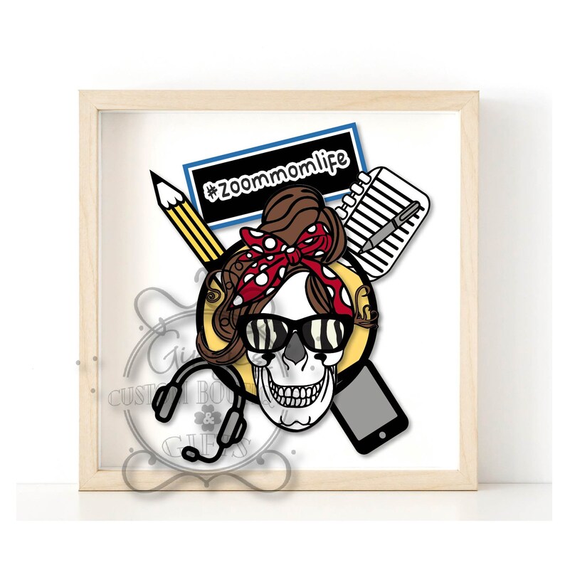 Download Mom Life Skull 3d Svg Etsy