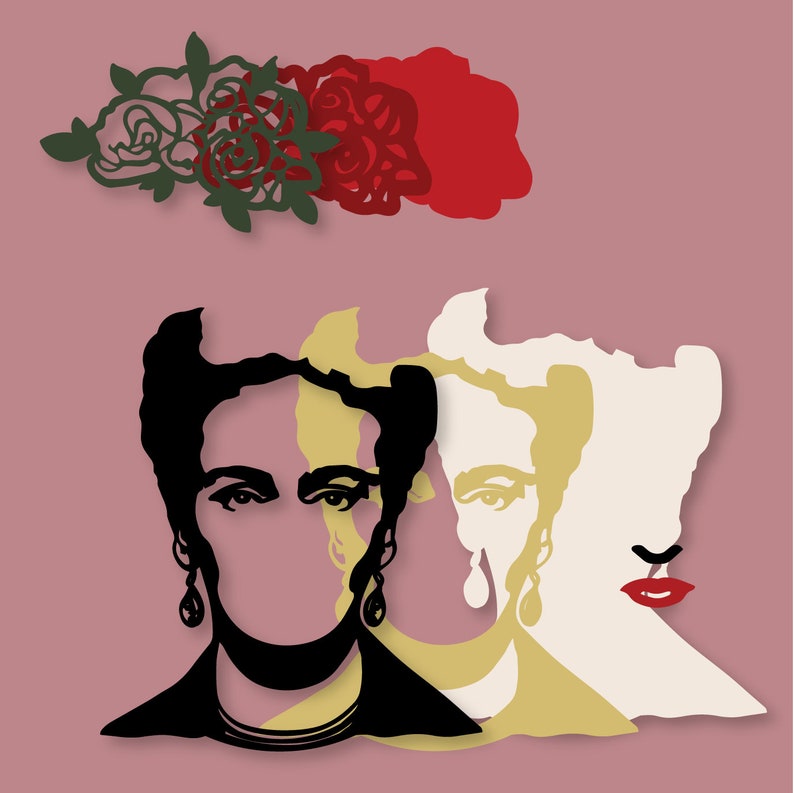 Frida Kahlo 3d SVG