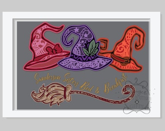 Witch hats 3d SVG BUNDLE for Cricut Silhouette cardstock shadowbox