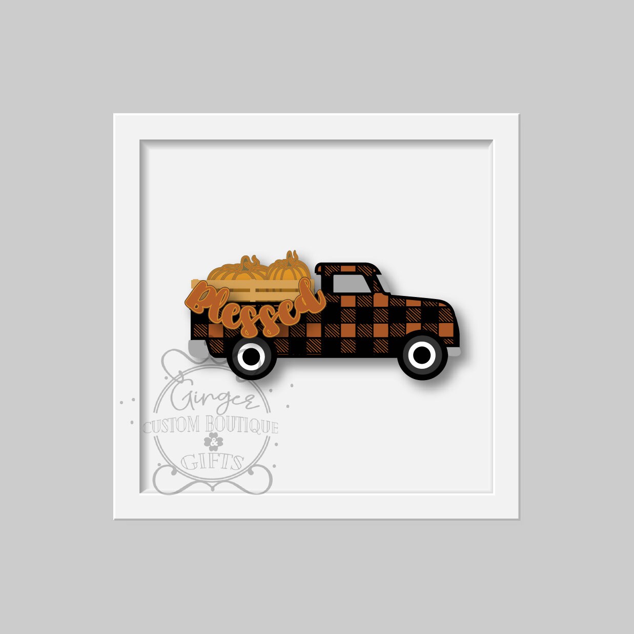 Download Vintage Pumpkin Truck 3d Svg Etsy