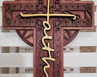 Faith Cross für Glowforge Laser SVG