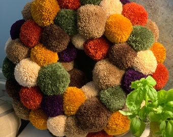 Pompom Autumnal Wreath