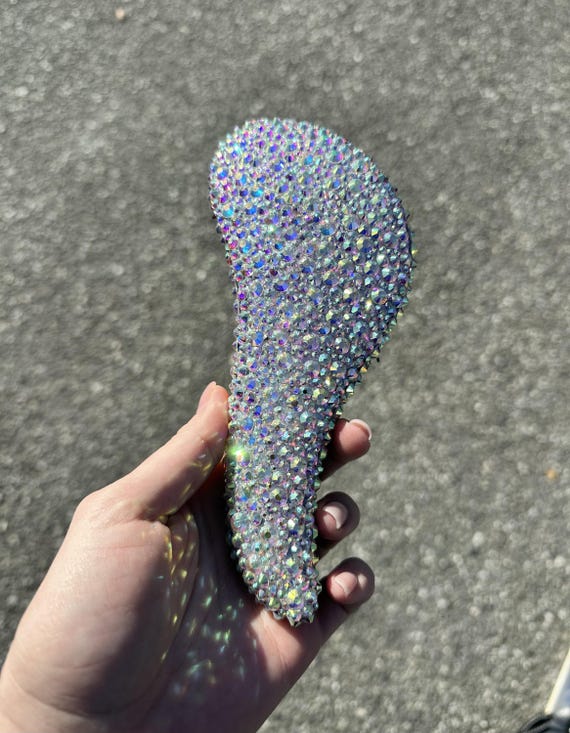 Handmade AB Crystal Rhinestone Hairbrush – Bling Detangling  display picture 1