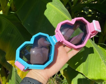 Half&Half heart shaped goggles: goggles- sunglasses -accessories -sunnies -eyewear-burning man