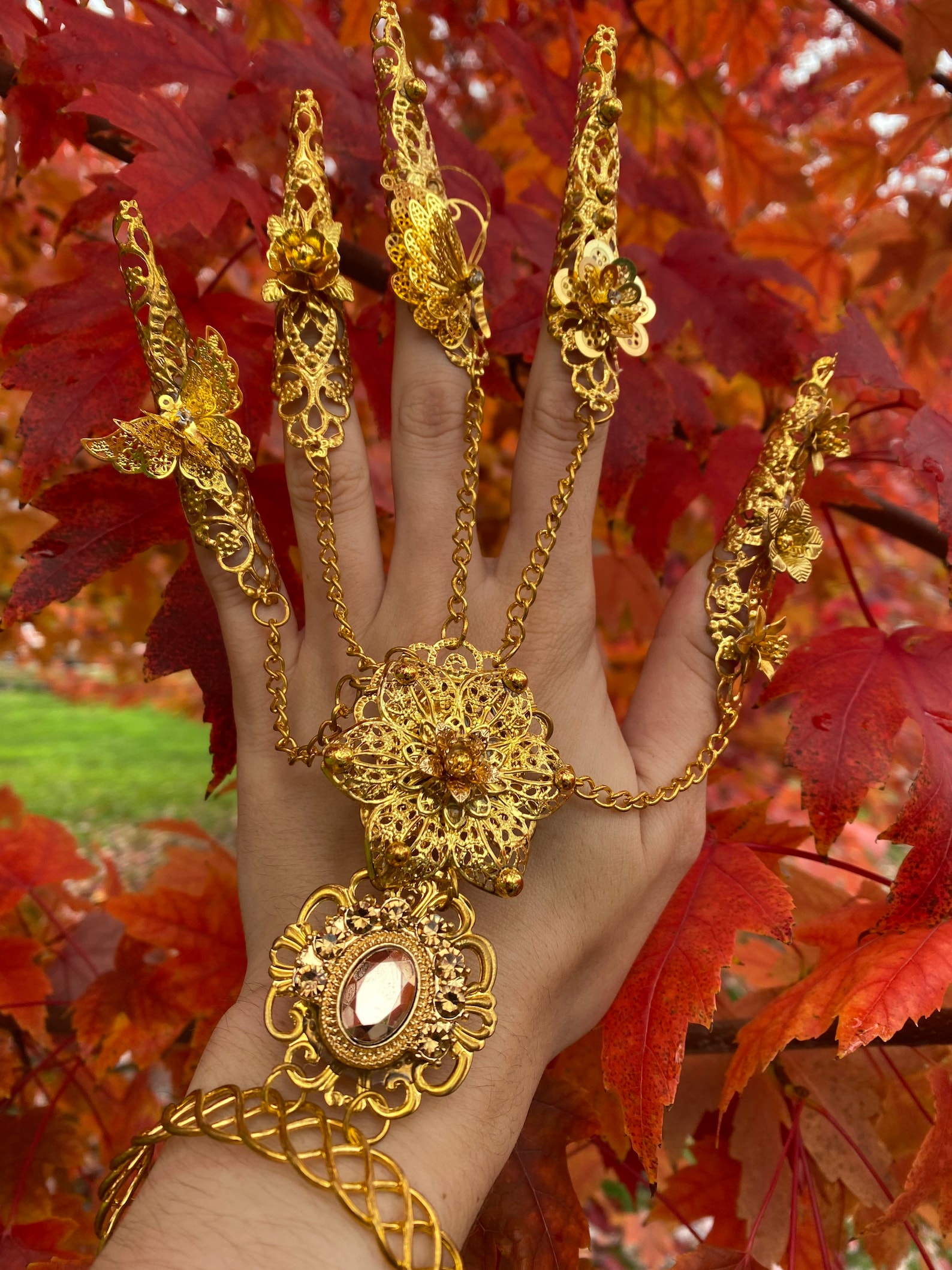 Zyra Gold Finger Jewelryfinger Claw Finger Armour Claw Etsy