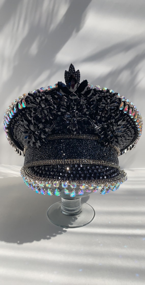 Black Ultimate Captain Hat: Holographic 