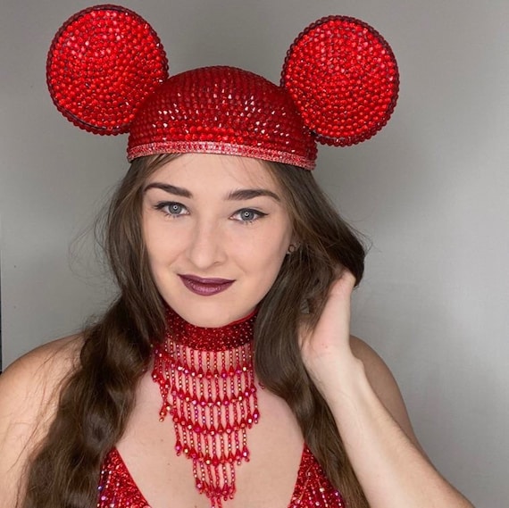 Red Mickey Ears- Gorgeous Rhinestone Ears, Minnie Mouse  display picture 1
