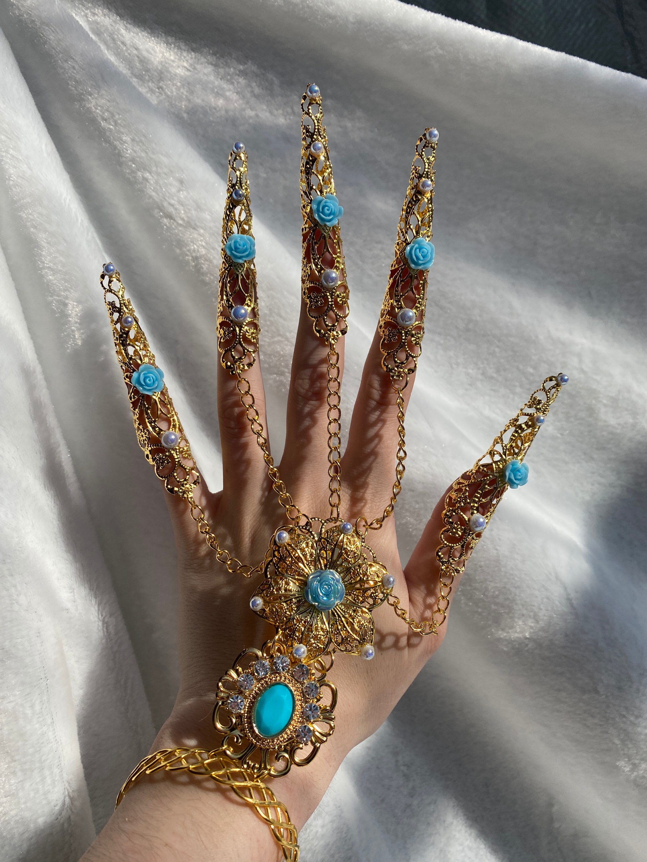 Kcullenthats Lilibeth Finger Jewelry Finger Claw Finger Armour Claw Finger Armour Metal Glove Claw Ring Filigree Jewelry Hand Armor
