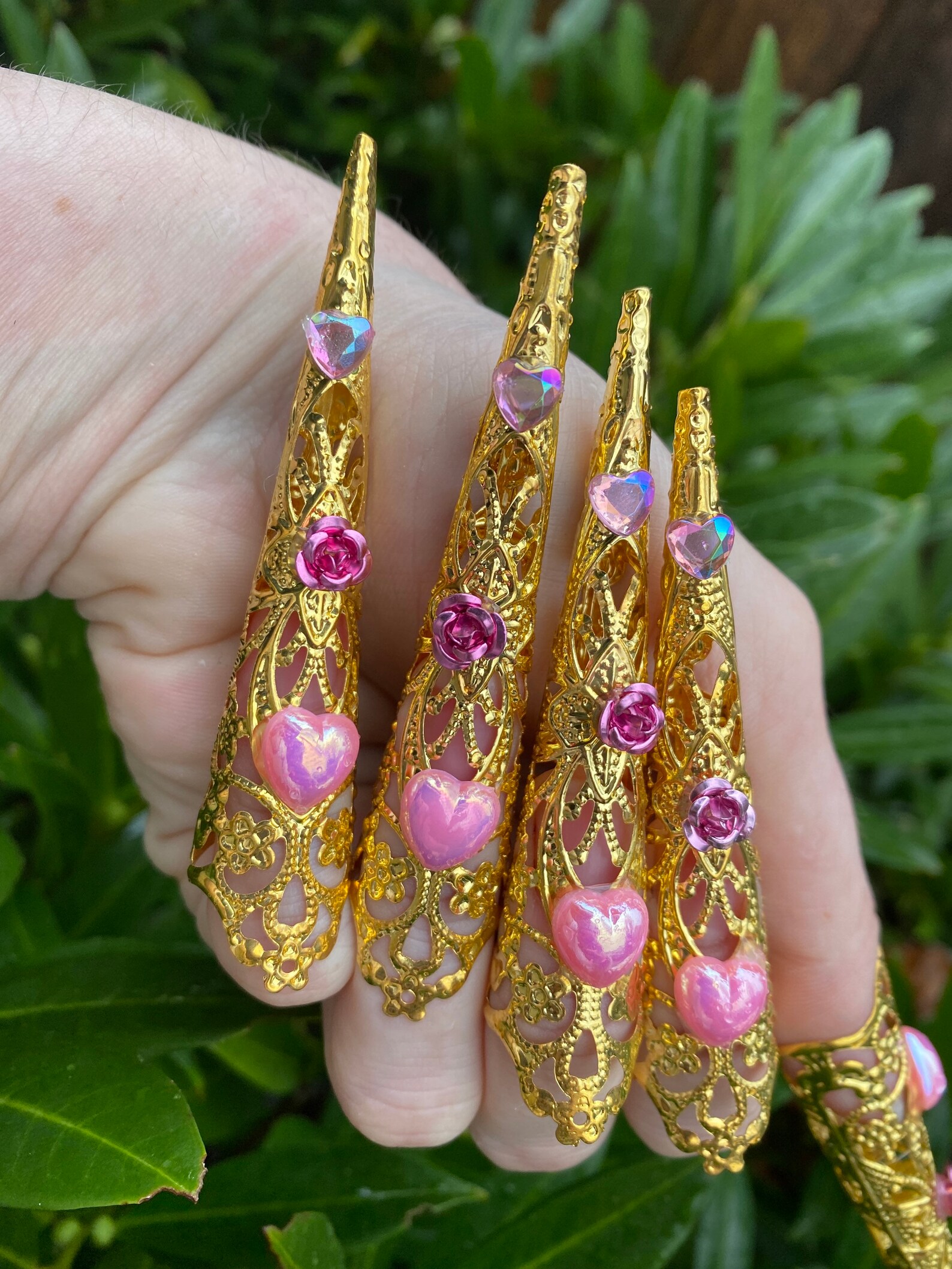 Alena Baby Pink Finger Jewelryfinger Claw Finger Armour Claw Etsy Canada