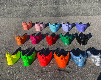 Plain skull masks with elastic strap