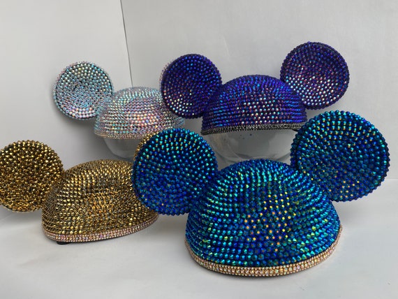 Custom made rhinestone mouse ears! Black Rhinestone Mickey Ears - Minnie Rhinestone Mouse Ears  main image 4