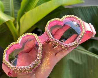 Gafas con forma de corazón rosa: gafas - gafas de sol - accesorios - gafas de sol - gafas - Burning Man
