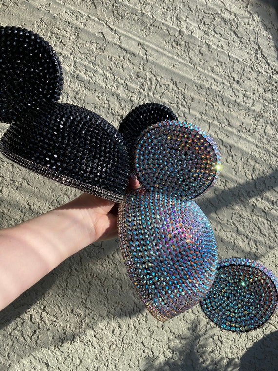 Black Diamond Mickey Mouse Ears Black Rhinestone Mickey Ears - Minnie Rhinestone Mouse Ears  main image 4