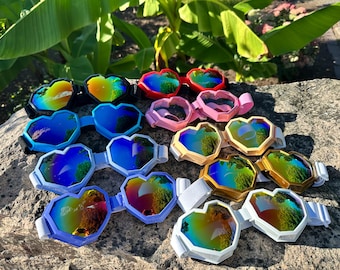 Heart shaped goggles: goggles- sunglasses -accessories -sunnies -eyewear-burning man