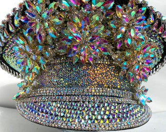 Doll Silver captain hat:  burning man edition