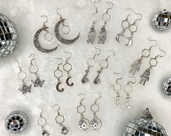 Silver earrings