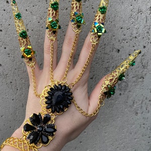 Gioielli per le dita Meredith: artiglio per le dita - armatura per le dita - armatura per le dita - guanto di metallo - anello con artiglio - gioielli in filigrana - armatura per le mani