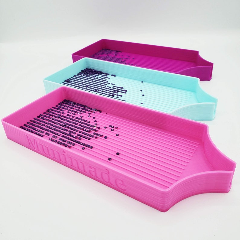 1set Plastic Beads Sorting Trays, Diamond Painting Tray, DIY Diamond Painting Beads Plate Accessories, Diamond Painting Tools (1 Large Diamond Plate + 6 Small * + 1 Brush + 1 Small Spoon) -Beading