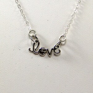 LOVE Necklace, Dainty Necklace, Minimalist