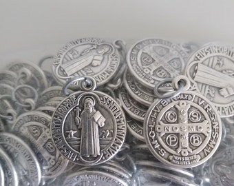 Saint Benedict Medals 3/4", Italy, Packs of 5/10/20/50/100