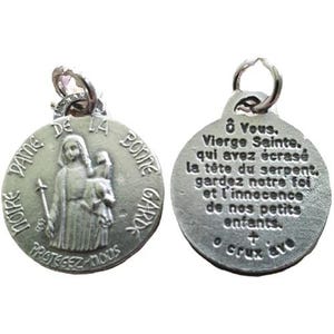 Medalla de Nuestra Señora de la Bonne Garde, 18 mm, Fabricada en Italia.