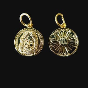 Médailles de la Sainte-Face de Jésus de qualité supérieure avec brochure. Or ou argent 18 mm.
