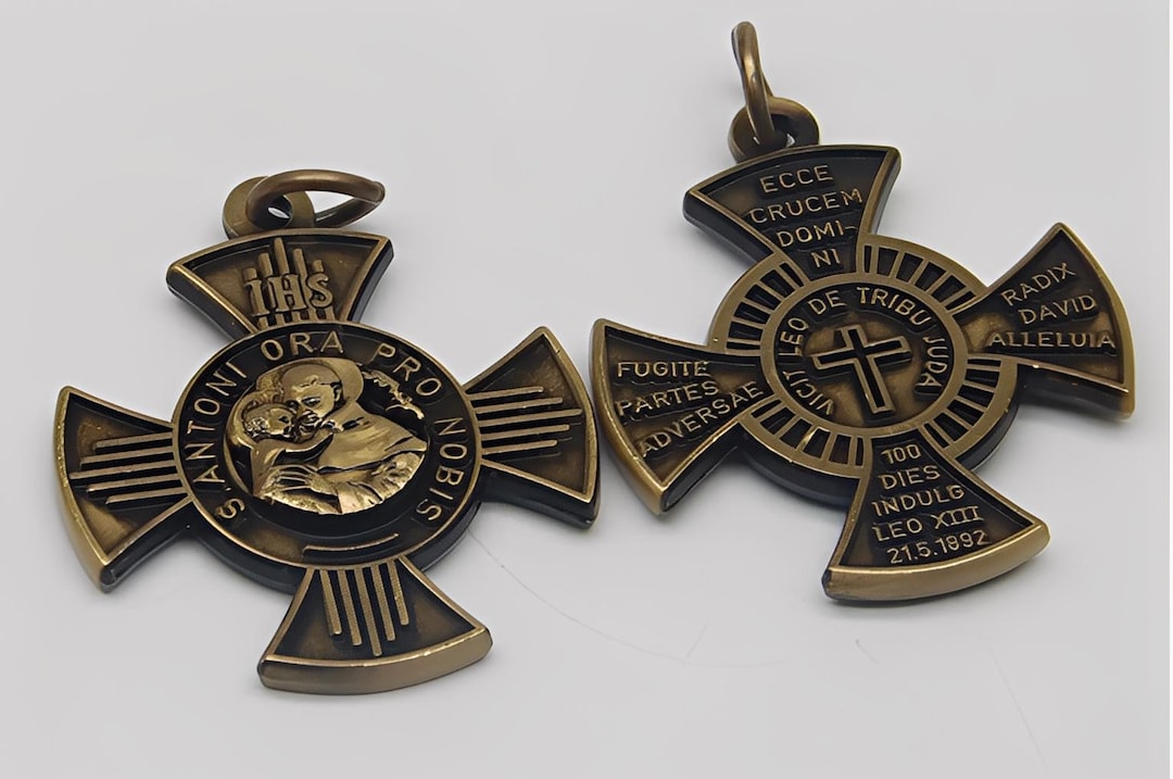 Cross or Brief of Saint Anthony of Padua Exorcism Medal - Etsy