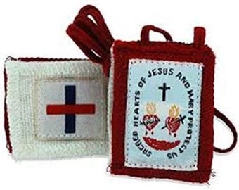 Durable 100% Woven Wool Five Fold Scapular