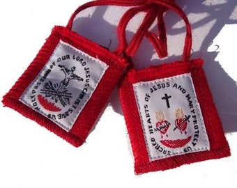 The Red Passion Scapular by Rose Scapular Corp