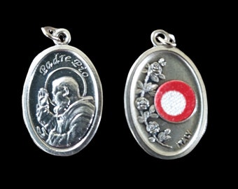 Saint Padre Pio Medal with Relic