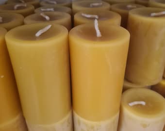 Small Three Days of Darkness 100% Beeswax Pillar Candles.